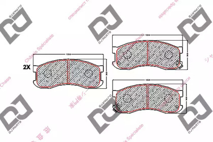 Комплект тормозных колодок DJ PARTS BP1669